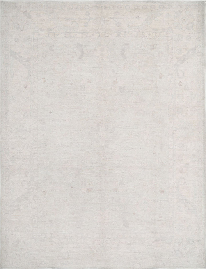 Hand Knotted Oushak Wool Rug 9' 1" x 11' 9" - No. AT75335