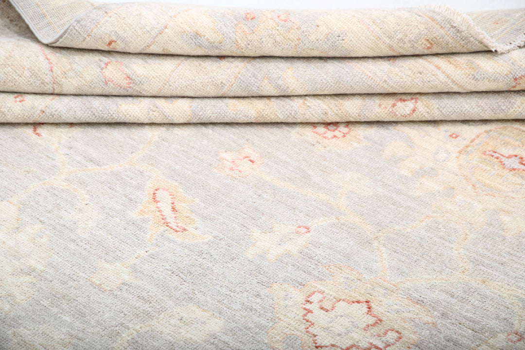 Hand Knotted Oushak Wool Rug 9' 0" x 11' 4" - No. AT51052