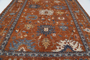 Hand Knotted Oushak Wool Rug 10' 6" x 14' 6" - No. AT32347