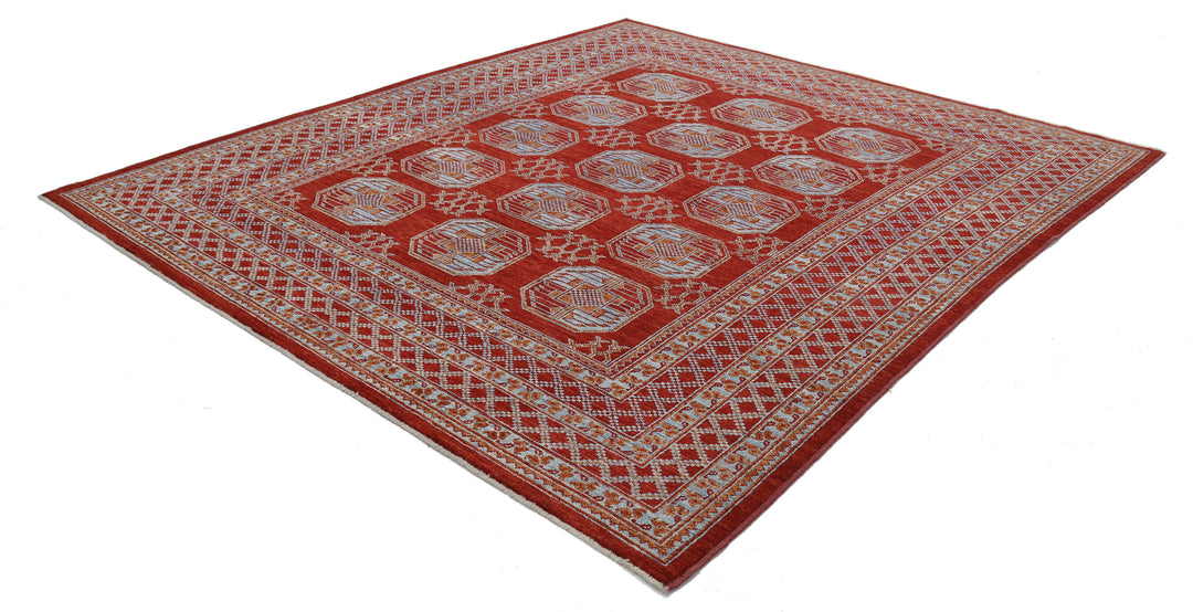 Hand Knotted Oushak Wool Rug 8' 8" x 9' 9" - No. AT73792