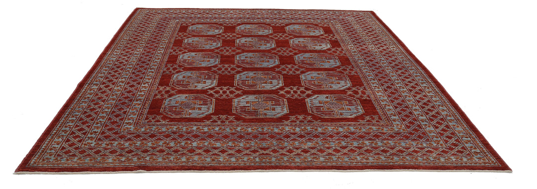 Hand Knotted Oushak Wool Rug 8' 8" x 9' 9" - No. AT73792