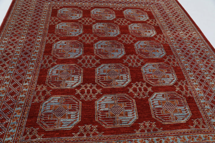 Hand Knotted Oushak Wool Rug 8' 8" x 9' 9" - No. AT73792