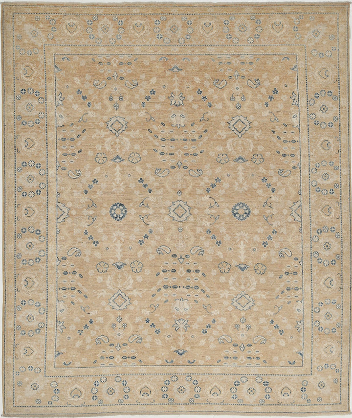 Hand Knotted Oushak Wool Rug 8' 8" x 10' 3" - No. AT14227
