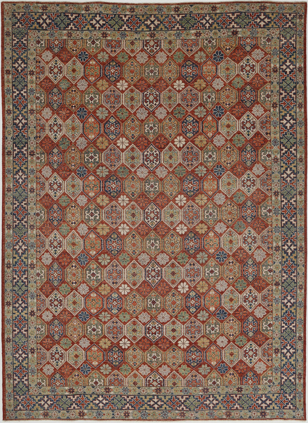Hand Knotted Oushak Wool Rug 10' 2" x 14' 0" - No. AT38982