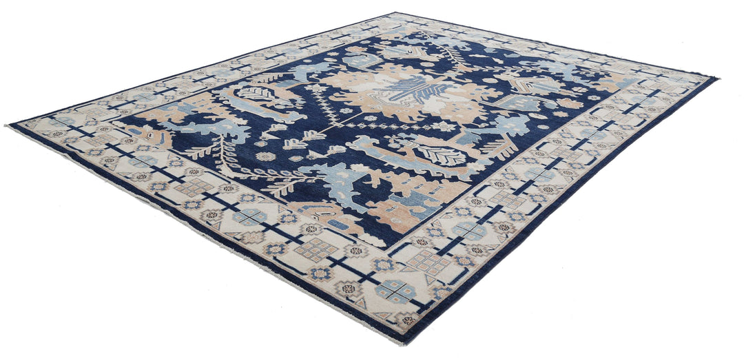 Hand Knotted Oushak Wool Rug 9' 2" x 11' 6" - No. AT95900