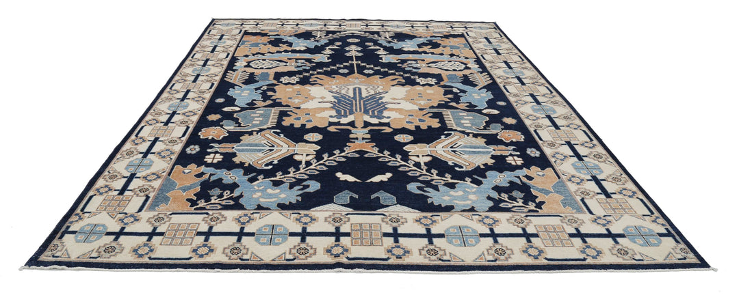 Hand Knotted Oushak Wool Rug 9' 2" x 11' 6" - No. AT95900