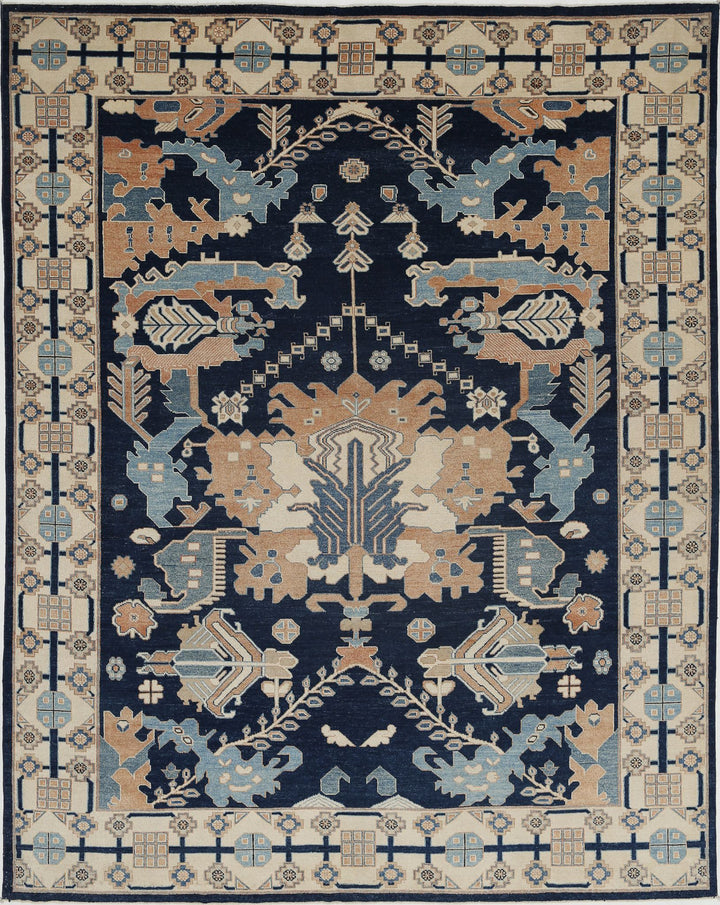 Hand Knotted Oushak Wool Rug 9' 2" x 11' 6" - No. AT95900