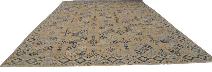 Hand Knotted Oushak Wool Rug 12' 10" x 17' 2" - No. AT41842