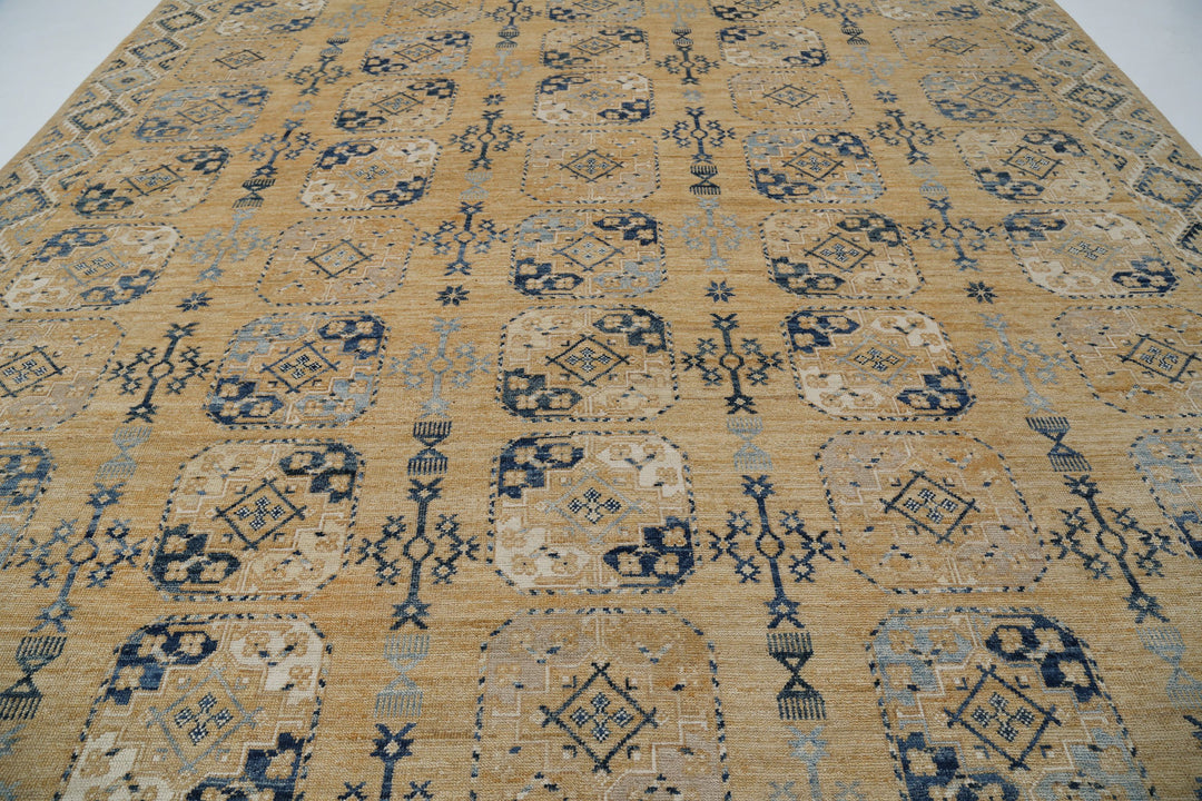 Hand Knotted Oushak Wool Rug 12' 10" x 17' 2" - No. AT41842