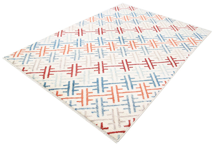 Hand Knotted Modcar Wool Rug 5' 8" x 8' 1" - No. AT66966