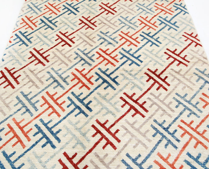 Hand Knotted Modcar Wool Rug 5' 8" x 8' 1" - No. AT66966