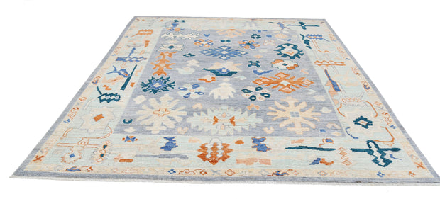 Hand Knotted Oushak Wool Rug 8' 2" x 10' 0" - No. AT92057