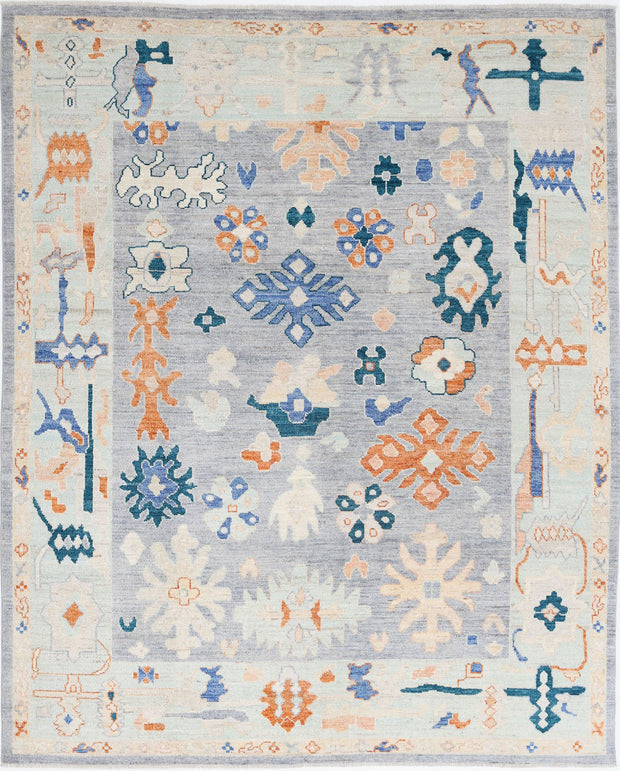 Hand Knotted Oushak Wool Rug 8' 2" x 10' 0" - No. AT92057