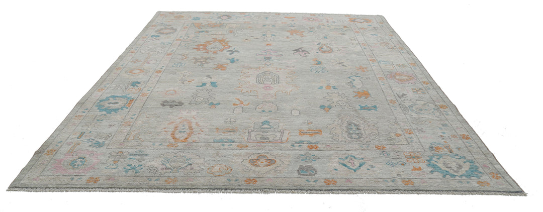 Hand Knotted Oushak Wool Rug 8' 5" x 10' 1" - No. AT36719
