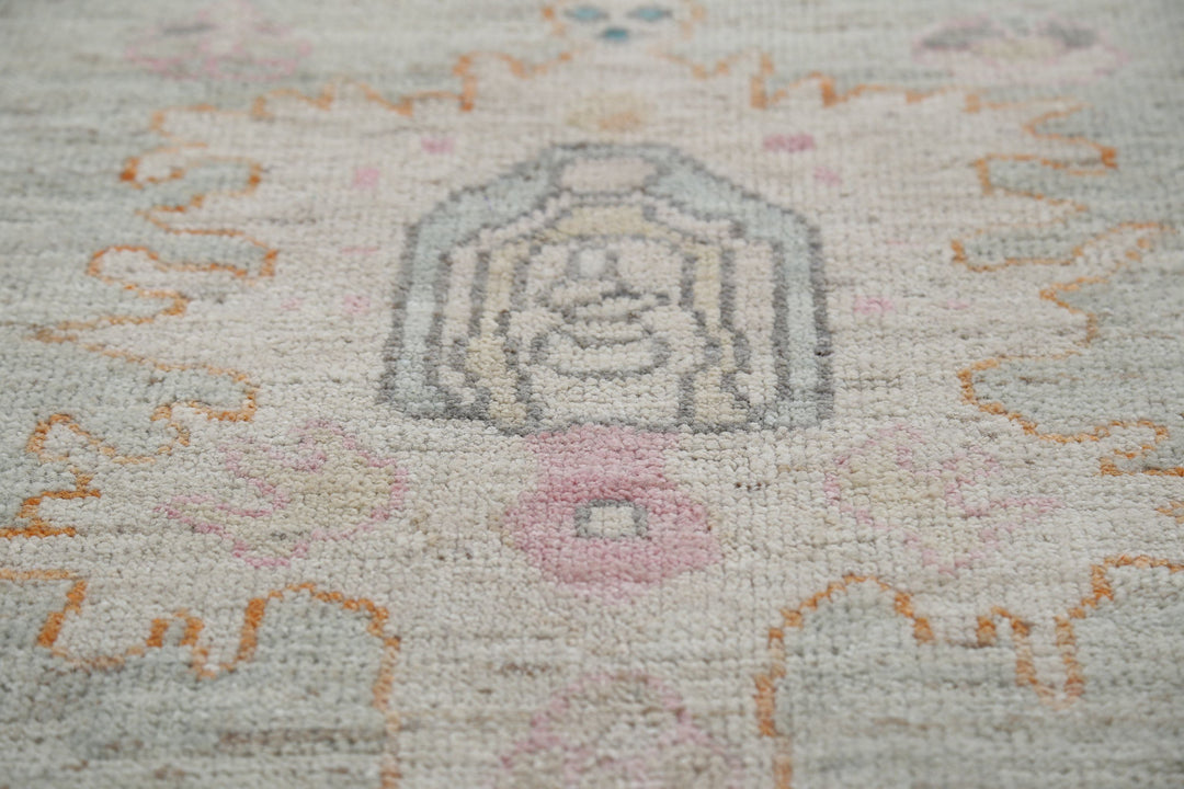 Hand Knotted Oushak Wool Rug 8' 5" x 10' 1" - No. AT36719