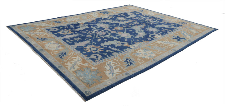 Hand Knotted Oushak Wool Rug 9' 11" x 13' 3" - No. AT80971