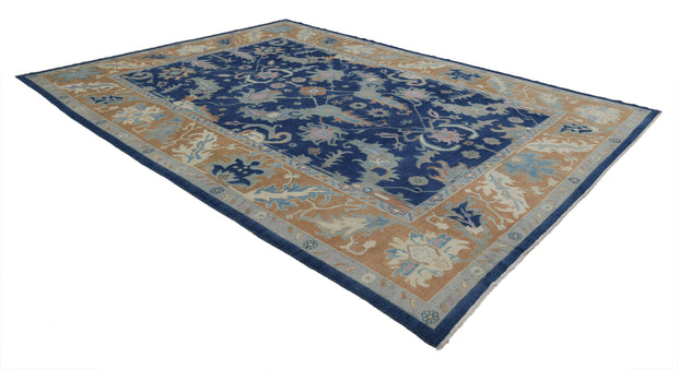 Hand Knotted Oushak Wool Rug 9' 11" x 13' 3" - No. AT80971