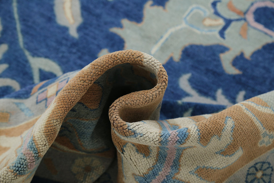 Hand Knotted Oushak Wool Rug 9' 11" x 13' 3" - No. AT80971