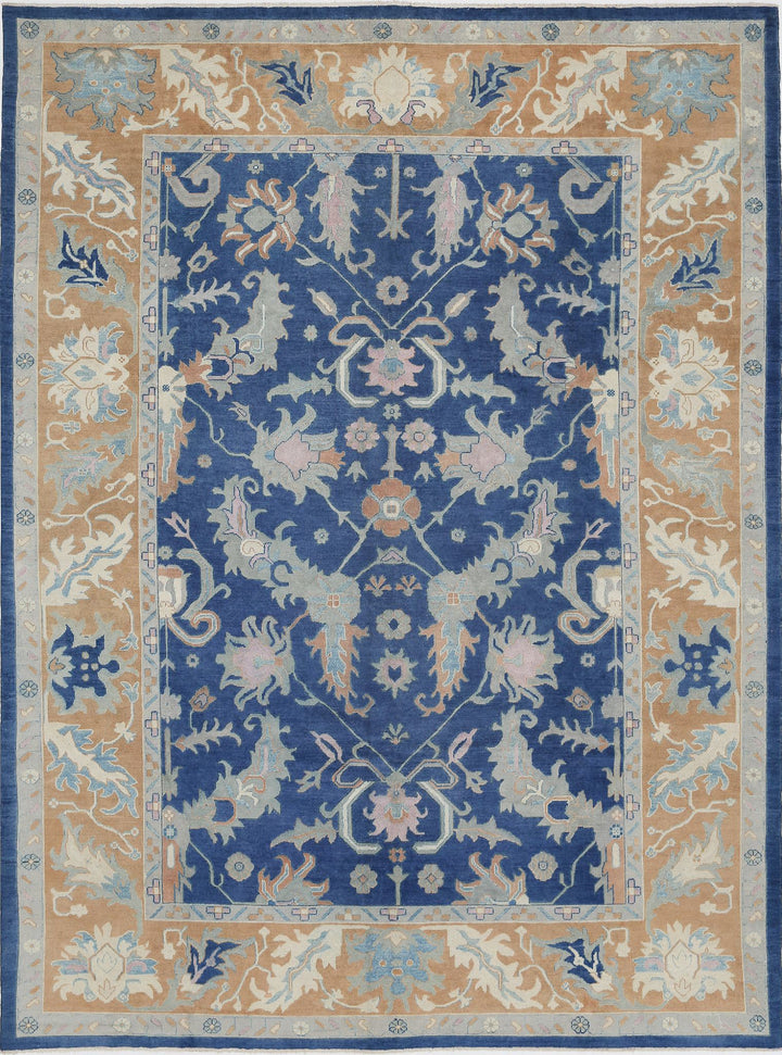 Hand Knotted Oushak Wool Rug 9' 11" x 13' 3" - No. AT80971