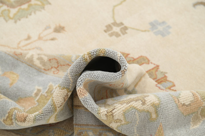 Hand Knotted Turkish Oushak Wool Rug 10' 10" x 14' 2" - No. AT73922