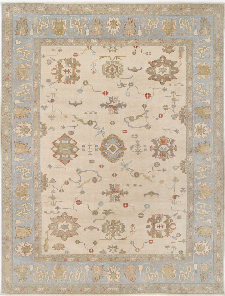 Hand Knotted Turkish Oushak Wool Rug 10' 10" x 14' 2" - No. AT73922