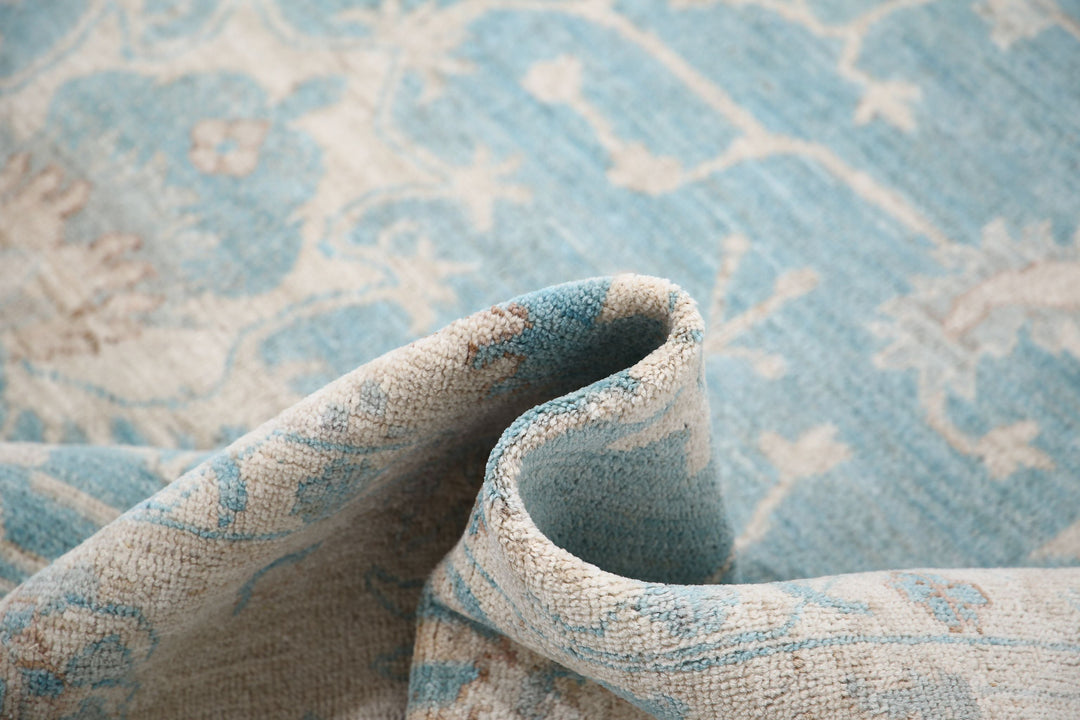 Hand Knotted Oushak Wool Rug 7' 11" x 9' 5" - No. AT92000