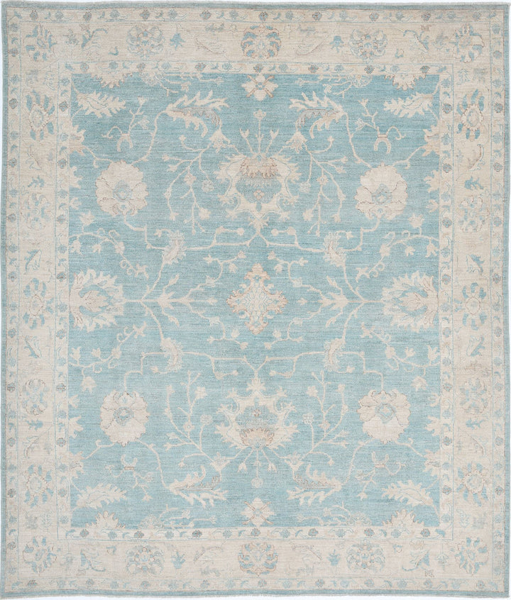 Hand Knotted Oushak Wool Rug 7' 11" x 9' 5" - No. AT92000