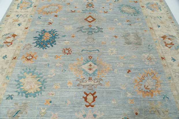 Hand Knotted Oushak Wool Rug 8' 4" x 9' 8" - No. AT47274