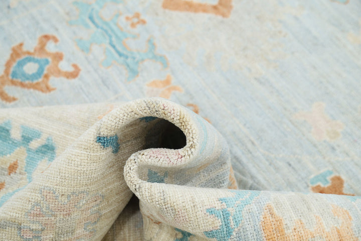 Hand Knotted Oushak Wool Rug 8' 4" x 9' 8" - No. AT47274