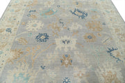 Hand Knotted Oushak Wool Rug 8' 10" x 11' 6" - No. AT25237