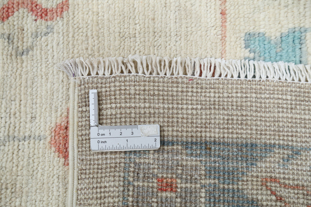 Hand Knotted Oushak Wool Rug 8' 11" x 12' 4" - No. AT36408