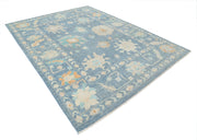 Hand Knotted Oushak Wool Rug 8' 0" x 10' 4" - No. AT90211