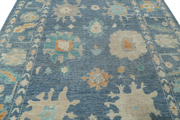 Hand Knotted Oushak Wool Rug 8' 0" x 10' 4" - No. AT90211