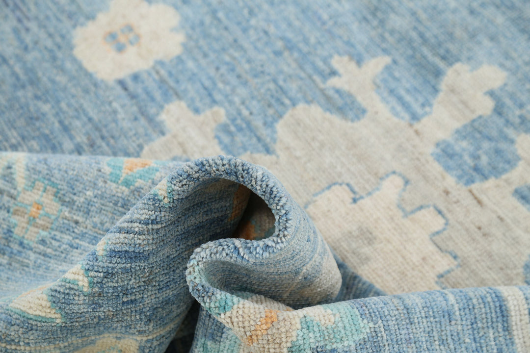 Hand Knotted Oushak Wool Rug 8' 0" x 10' 4" - No. AT90211