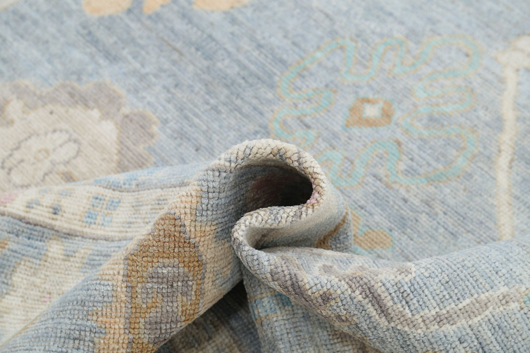 Hand Knotted Oushak Wool Rug 7' 10" x 10' 1" - No. AT65487