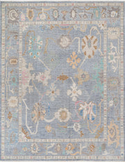 Hand Knotted Oushak Wool Rug 7' 10" x 10' 1" - No. AT65487