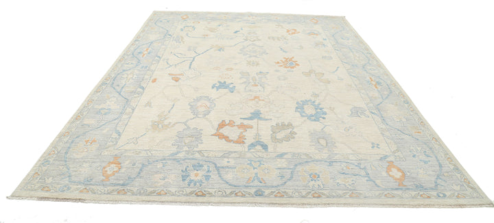 Hand Knotted Oushak Wool Rug 9' 0" x 11' 11" - No. AT22674