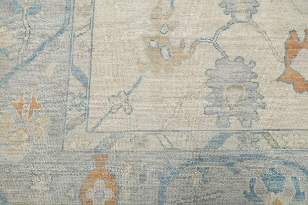 Hand Knotted Oushak Wool Rug 9' 0" x 11' 11" - No. AT22674