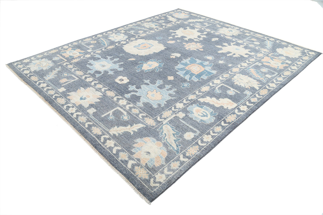 Hand Knotted Oushak Wool Rug 8' 1" x 9' 9" - No. AT12815