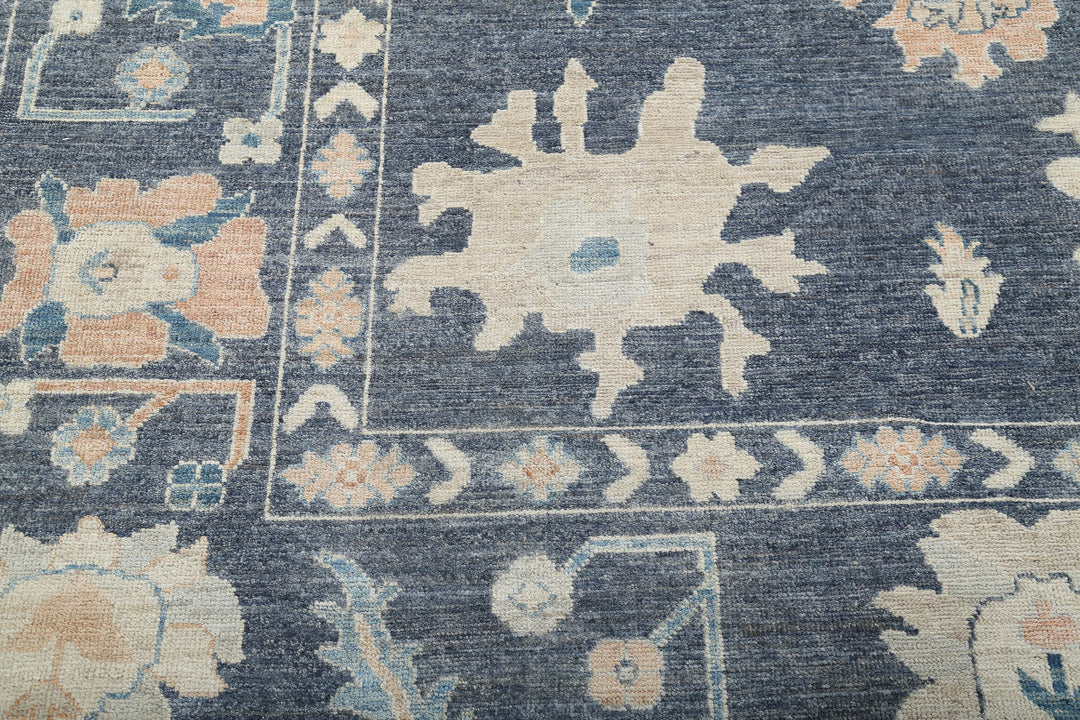 Hand Knotted Oushak Wool Rug 8' 1" x 9' 9" - No. AT12815