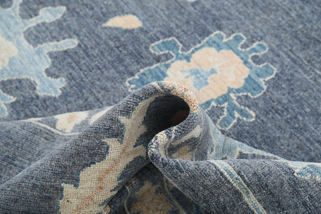 Hand Knotted Oushak Wool Rug 8' 1" x 9' 9" - No. AT12815