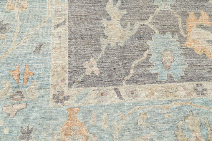 Hand Knotted Oushak Wool Rug 9' 9" x 12' 11" - No. AT78911