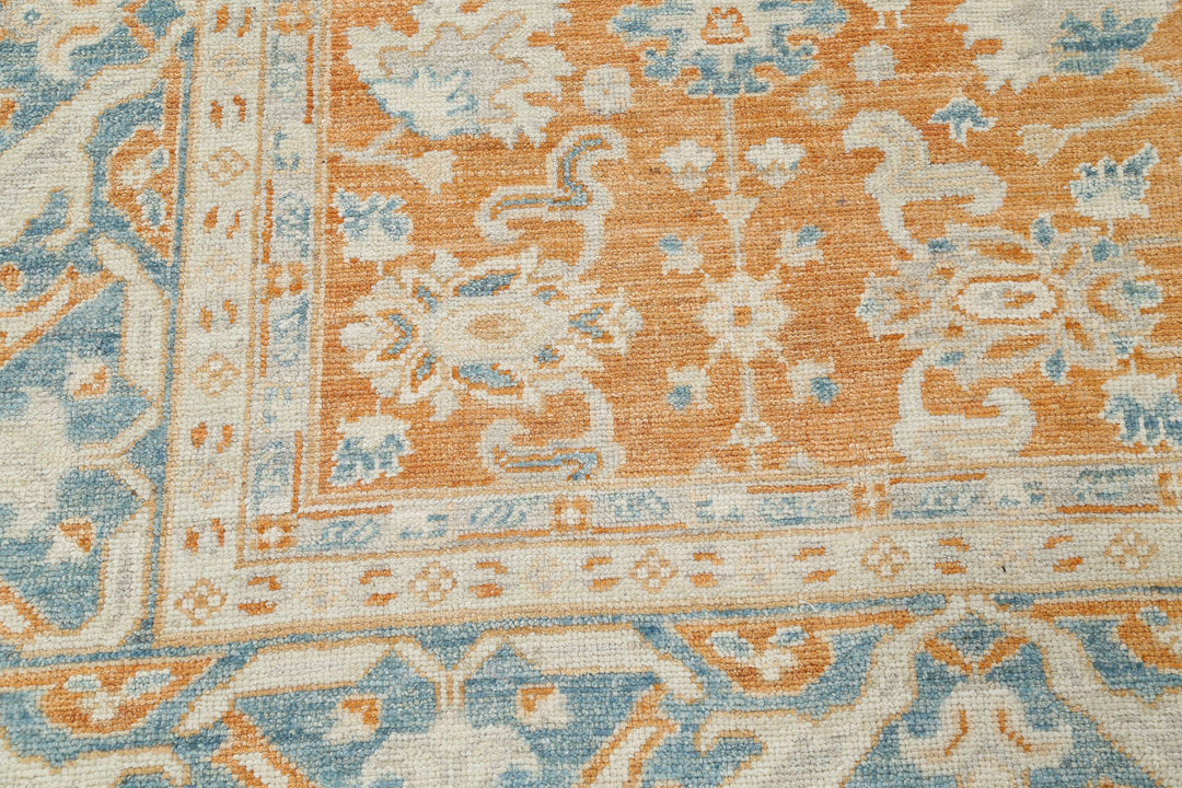Hand Knotted Oushak Wool Rug 8' 3" x 10' 1" - No. AT34988