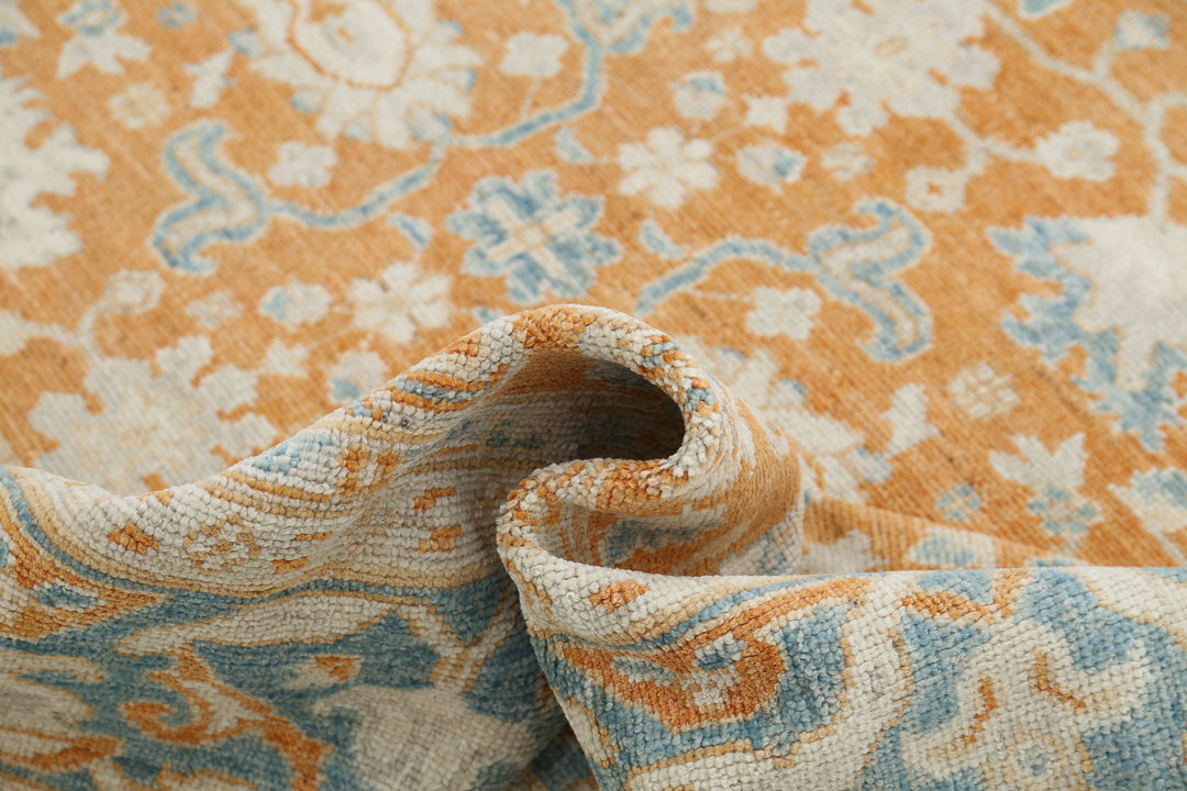 Hand Knotted Oushak Wool Rug 8' 3" x 10' 1" - No. AT34988