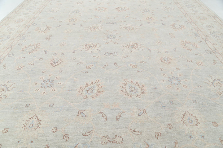 Hand Knotted Oushak Wool Rug 12' 9" x 17' 7" - No. AT75537