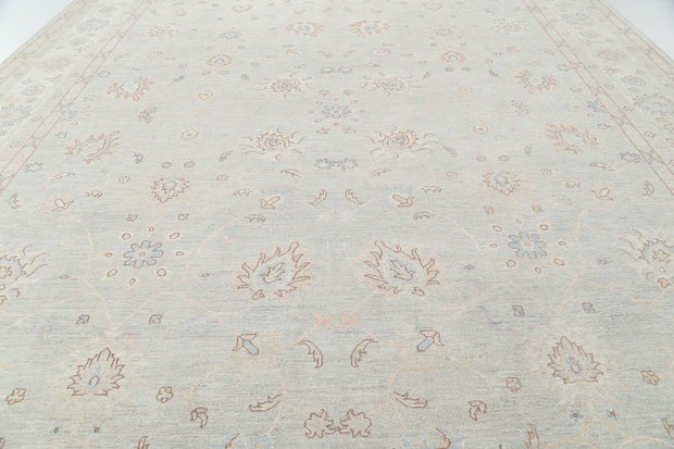 Hand Knotted Oushak Wool Rug 12' 9" x 17' 7" - No. AT75537