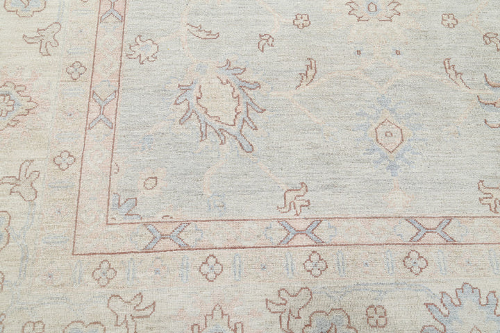 Hand Knotted Oushak Wool Rug 12' 9" x 17' 7" - No. AT75537
