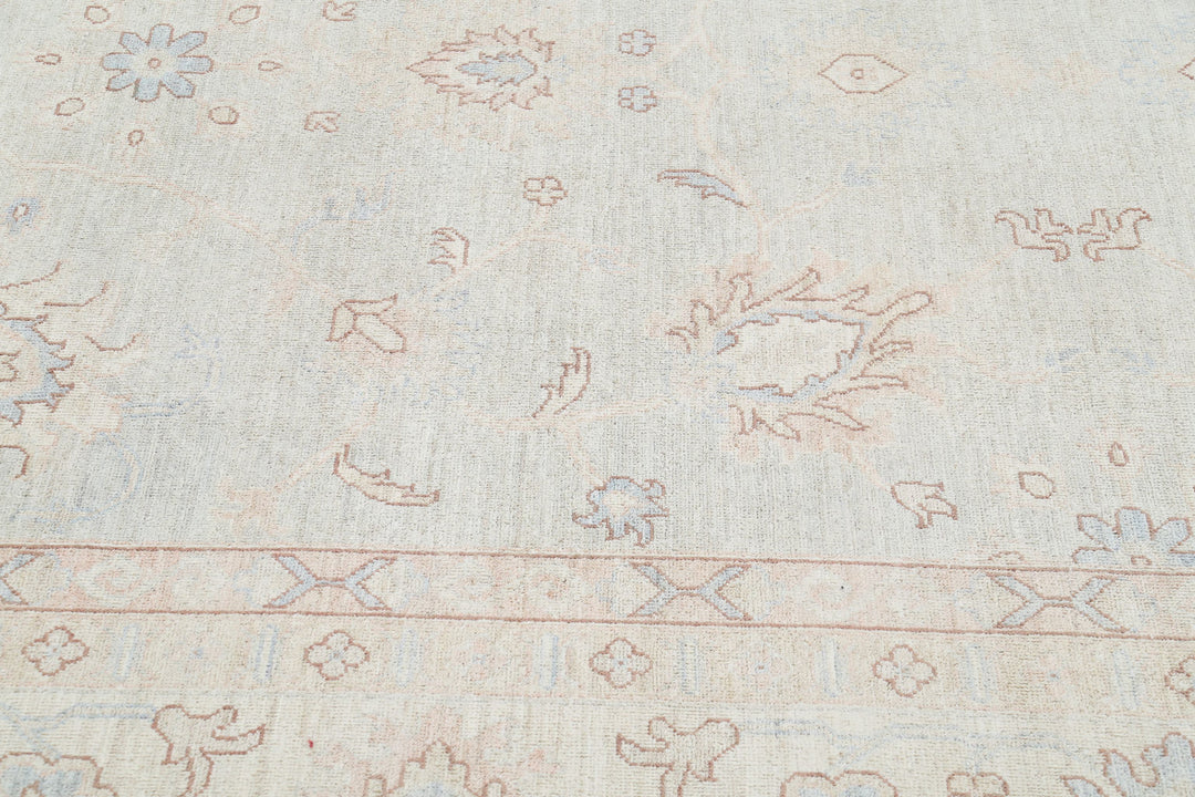 Hand Knotted Oushak Wool Rug 12' 9" x 17' 7" - No. AT75537