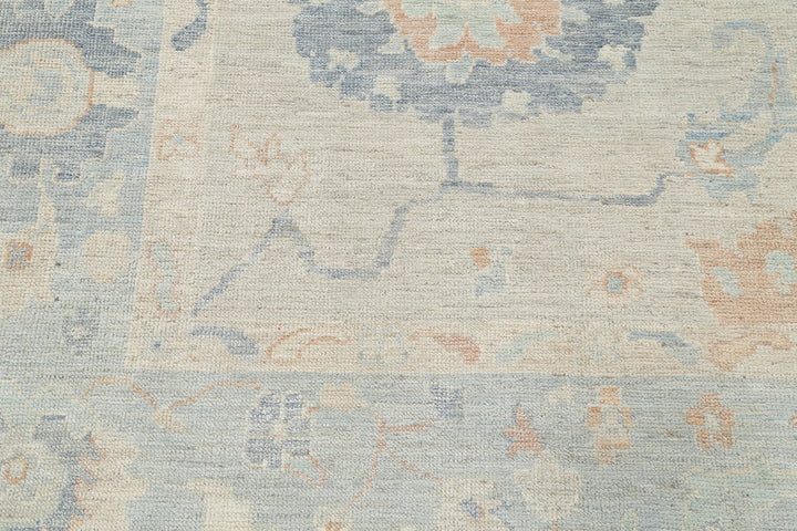 Hand Knotted Oushak Wool Rug 9' 3" x 11' 11" - No. AT69287