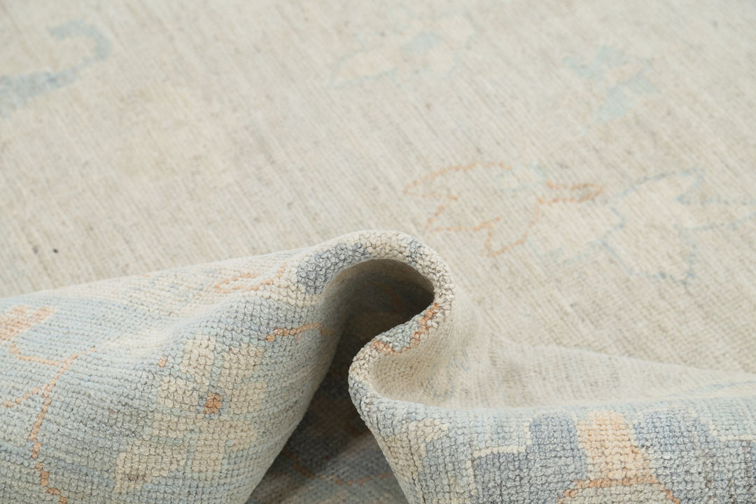 Hand Knotted Oushak Wool Rug 9' 3" x 11' 11" - No. AT69287